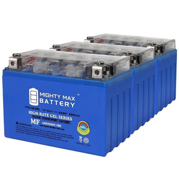 YTZ14SGEL 12V 11.2AH Replacement Battery compatible with Rider MF Series CTZ14S - 3PK, Mighty Max Battery, Mfr#: MAX4023405